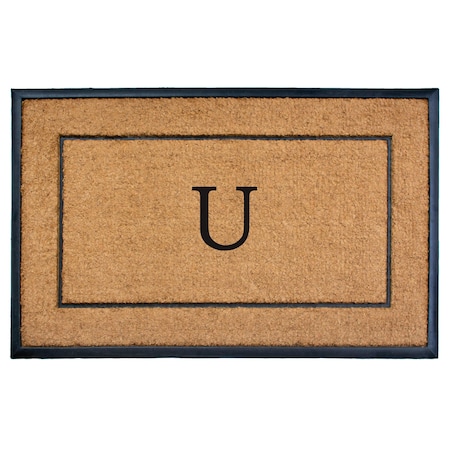 Calloway Mills Monogram Door Mat, Black, Natural, 30 in W x 48 in L 101633048U